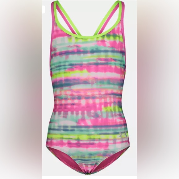 Under Armour Other - NWT Girls' UA Stripe Dash One-Piece Swimsuit